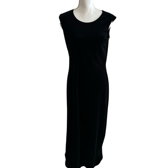 Kathie Lee Black Velvet Maxi Dress Size 4 - 6 - Picture 1 of 6